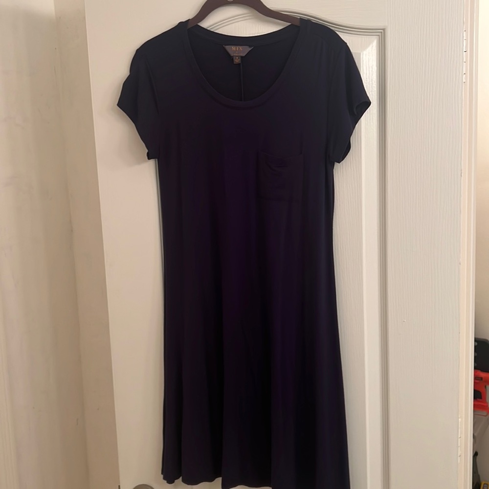 Mix by Hawthorn Navy Tee Shirt Dress Size Small